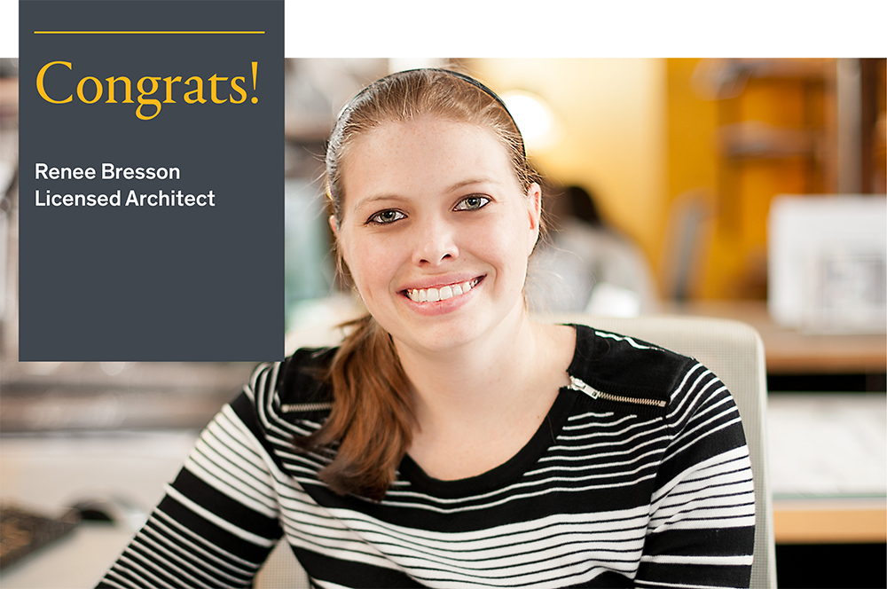 Congratulations to our Newest Licensed Architect!