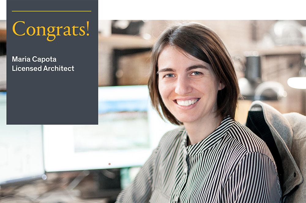 Congratulations to our Newest Licensed Architect